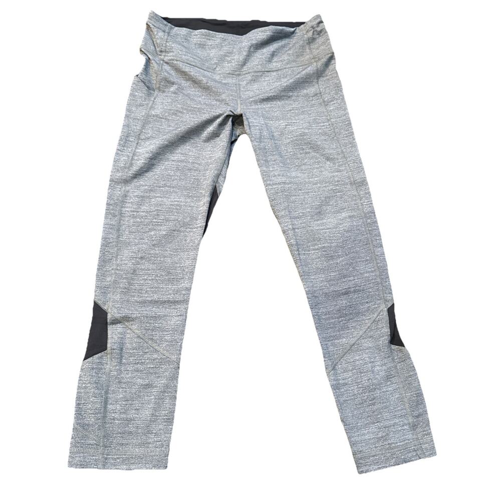 Lululemon Pace Rival Crop Grey / Black Women’s Sz 6